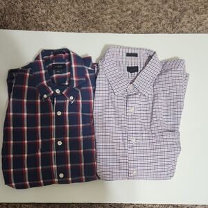 J. Crew Men's Plaid Button Down Shirts Slim Fit